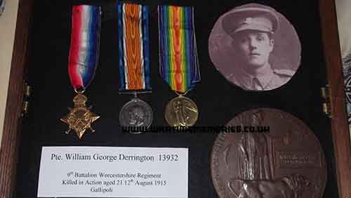 His medals and death plaquue